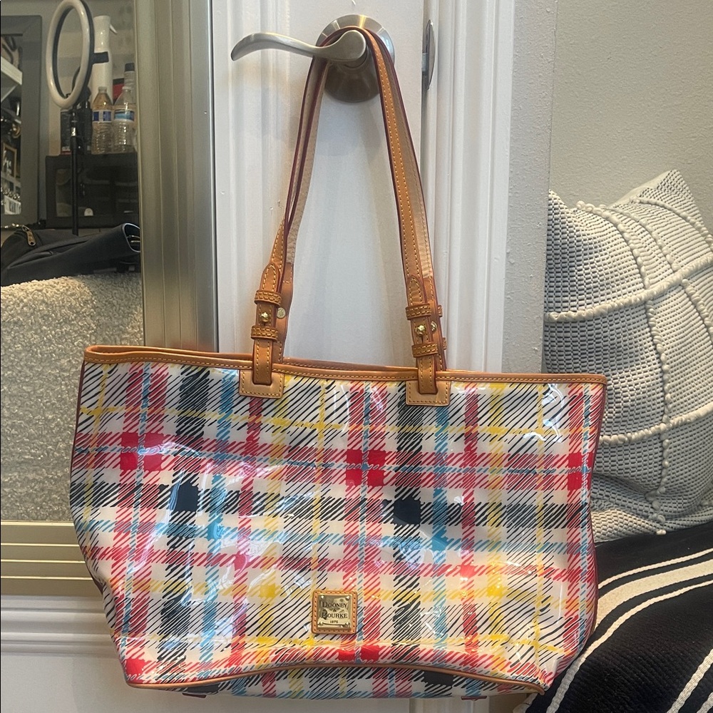 Dooney & Bourke Colorful Plaid Tote
